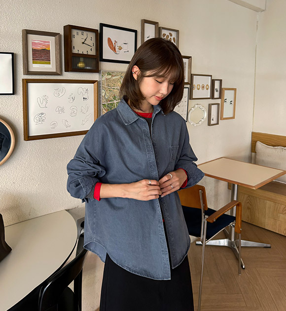 Eru Washed Shirt Jacket