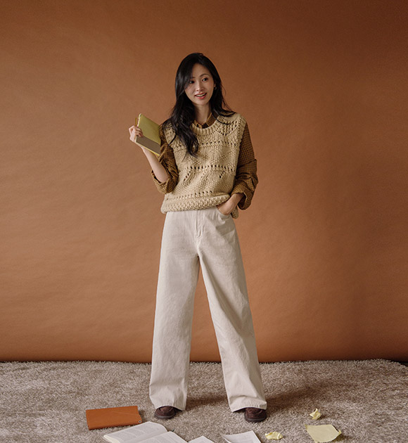 Basic Open-Knit Sweater Vest