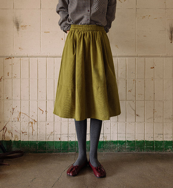 Royce Corduroy Banded Skirt