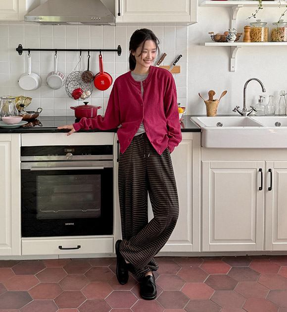 Two-Way Striped Banding Pants