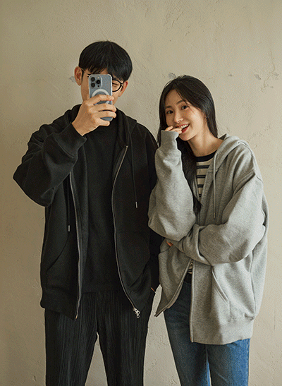 Unisex French Terry Zip-Up Hoodie