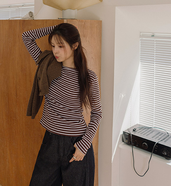 Stretchy Slim-Stripe Tee