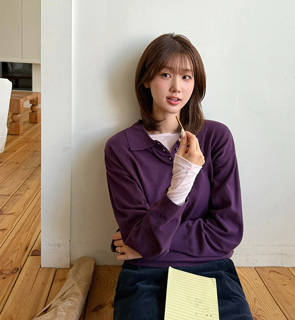 Eloy Half-Zip Collared Knit Sweater