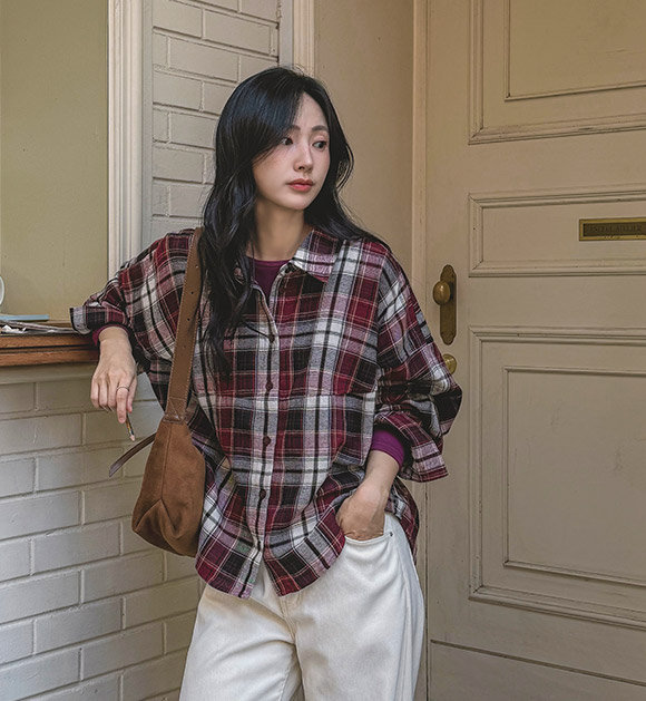 Friends Oversized Checkered Shirt