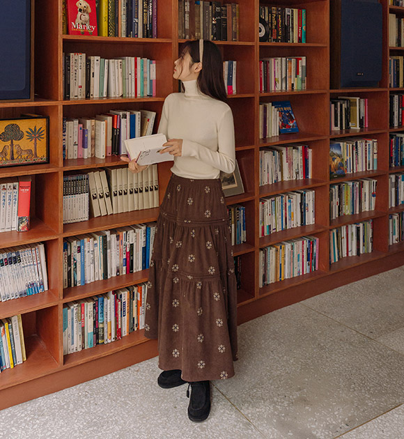 [🤎Pretty with Every Step][JUST BETTER] Merry Corduroy Long Skirt