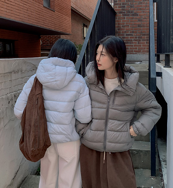 [Special Offer] Airy Volume Hooded Lightweight Padded Jacket