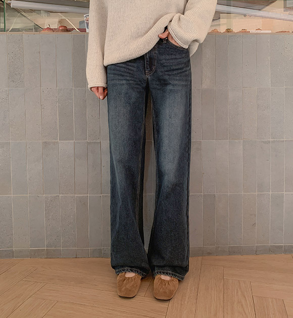 Fully Covering Fleece Wide Denim (Short/Basic/Long)