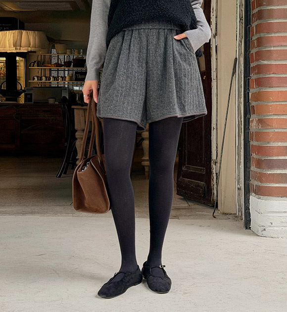 Mori Banded Wool Knit Shorts