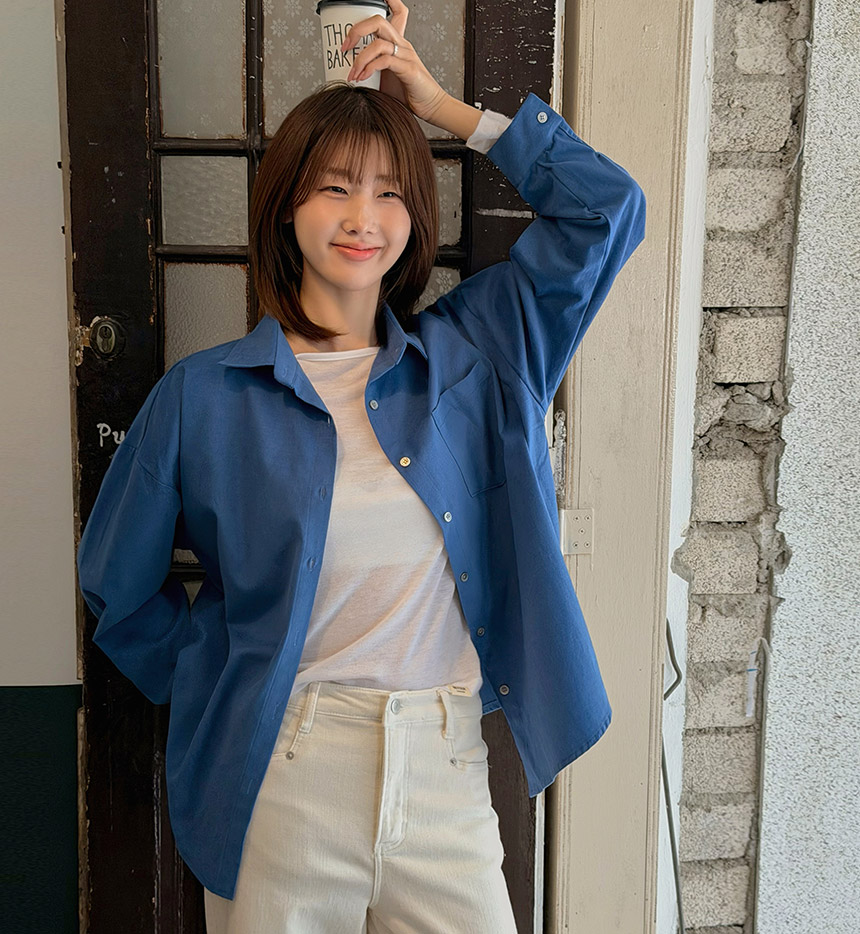 Jane Peach Fleece Boxy-Fit Shirt